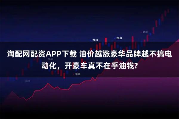 淘配网配资APP下载 油价越涨豪华品牌越不搞电动化，开豪车真不在乎油钱?